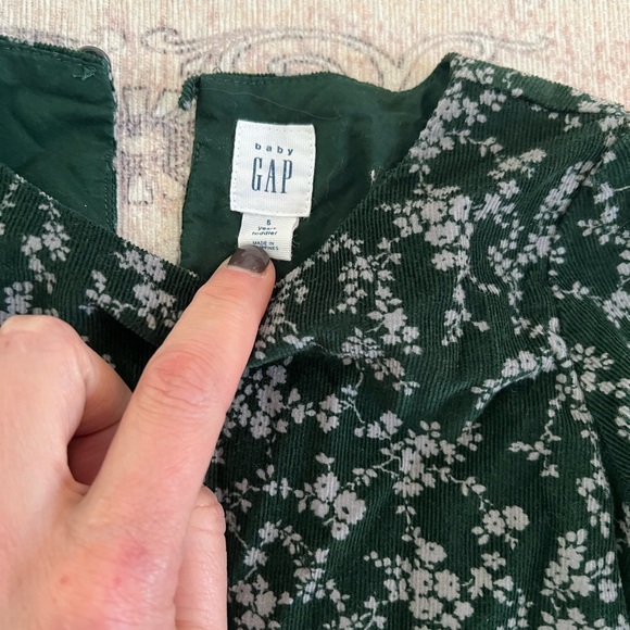 GAP Girls Green Corduroy Dress - Picture 2 of 4